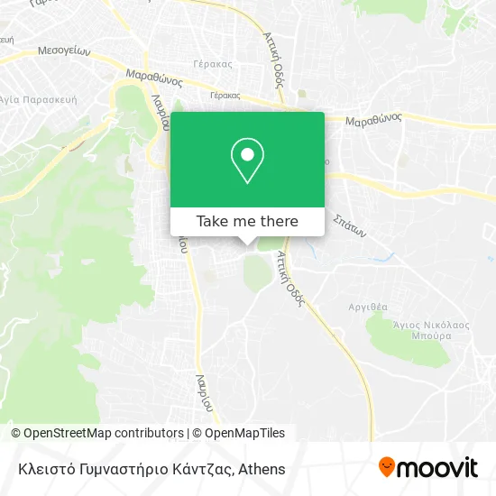 Κλειστό Γυμναστήριο Κάντζας map