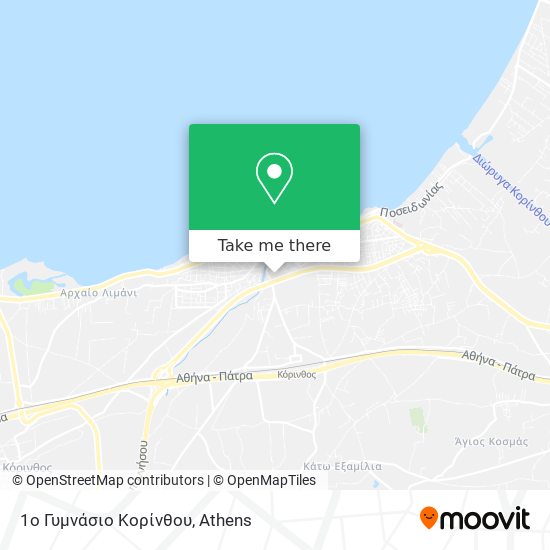 1ο Γυμνάσιο Κορίνθου map