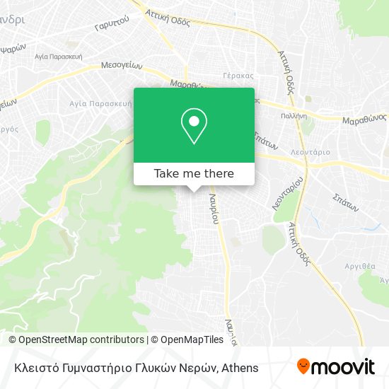 Κλειστό Γυμναστήριο Γλυκών Νερών map