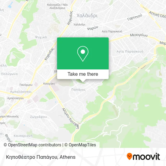 Κηποθέατρο Παπάγου map