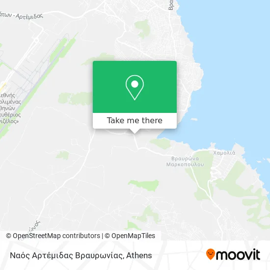 Ναός Αρτέμιδας Βραυρωνίας map