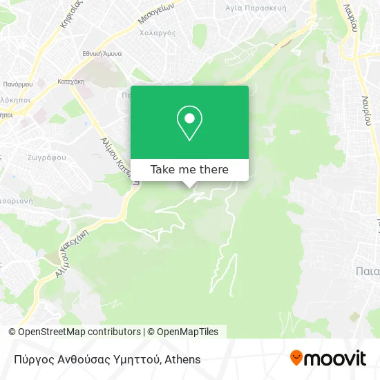 Πύργος Ανθούσας Υμηττού map