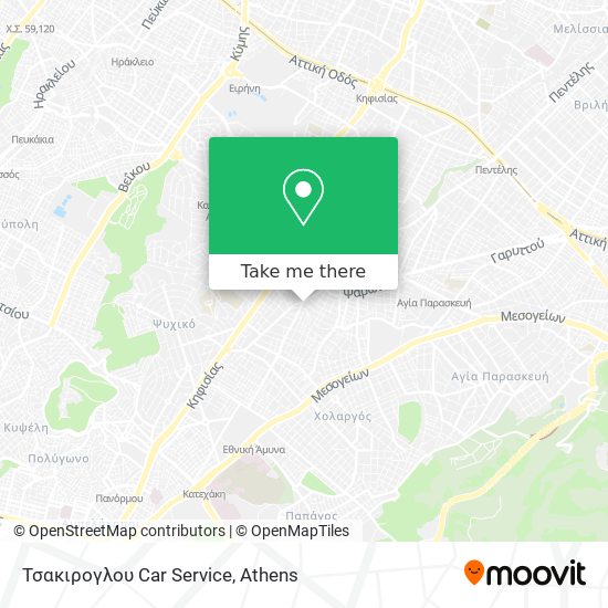 Τσακιρογλου Car Service map