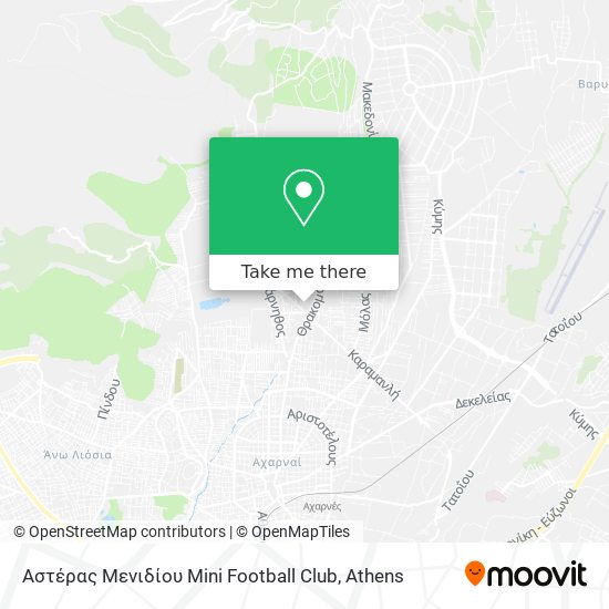 Αστέρας Μενιδίου Mini Football Club map