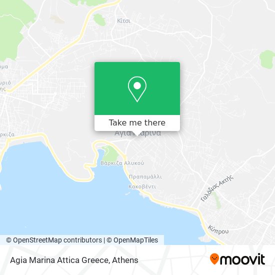 Agia Marina Attica Greece map