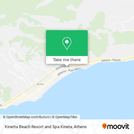 Kinetta Beach Resort and Spa Kineta map