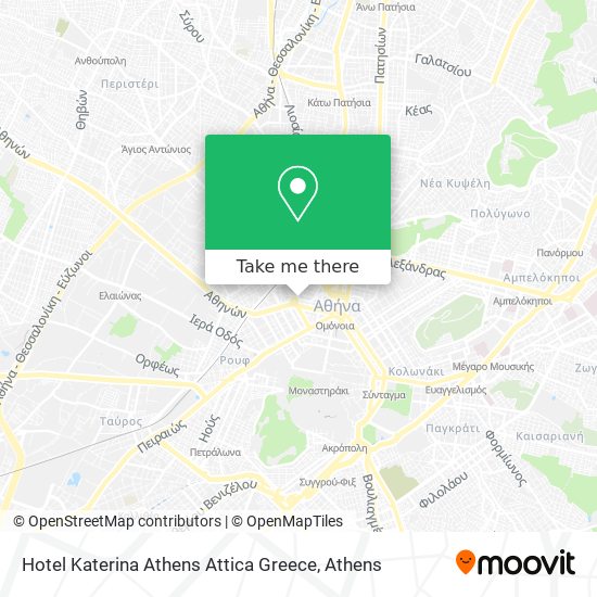 Hotel Katerina Athens Attica Greece map