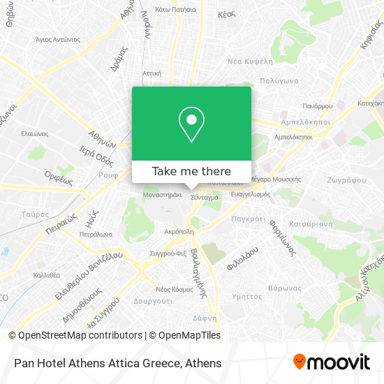 Pan Hotel Athens Attica Greece map