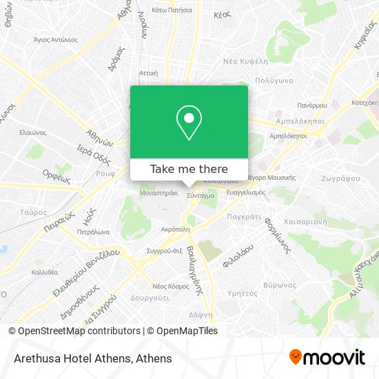 Arethusa Hotel Athens map