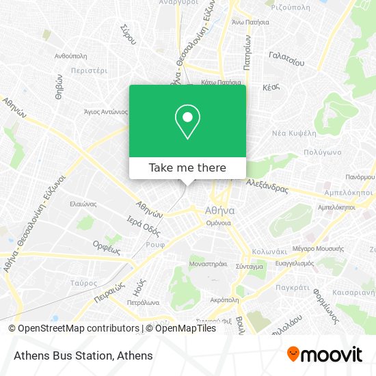 Athens Bus Station map