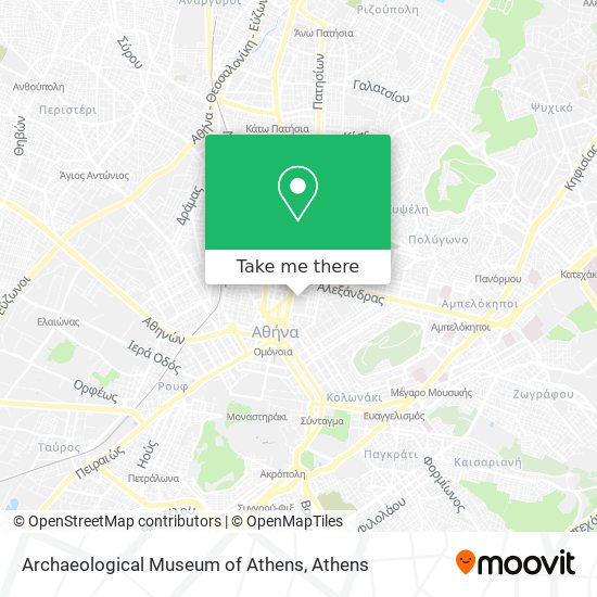 Archaeological Museum of Athens map