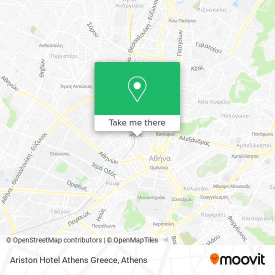 Ariston Hotel Athens Greece map