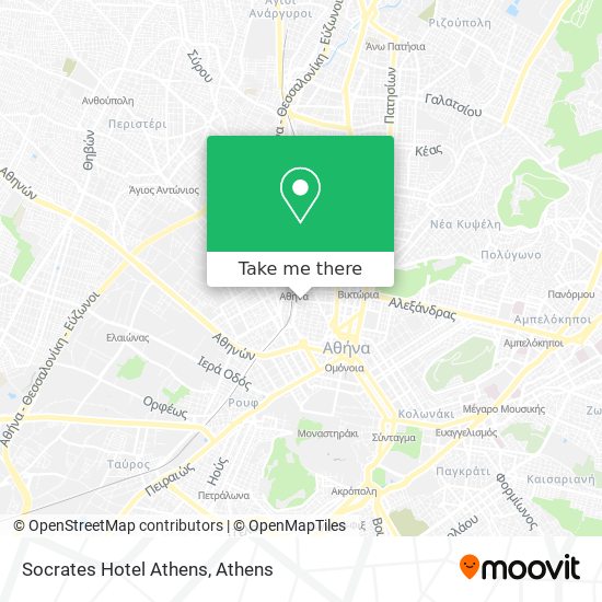 Socrates Hotel Athens map