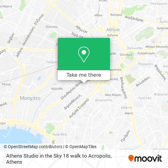 Athens Studio in the Sky 18 walk to Acropolis map