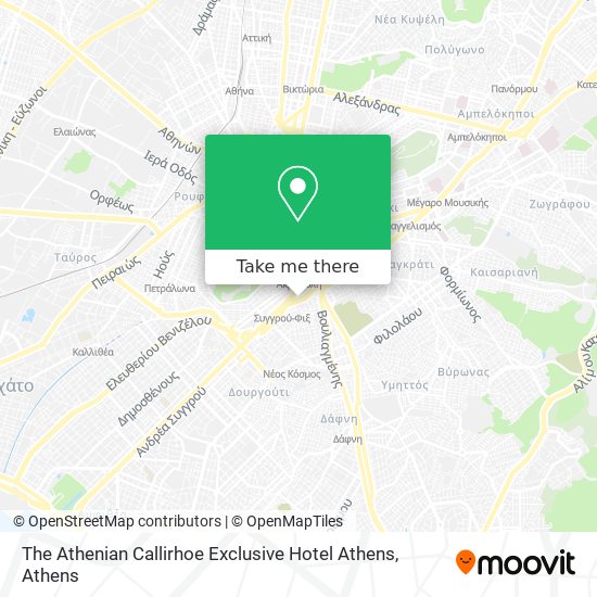 The Athenian Callirhoe Exclusive Hotel Athens map