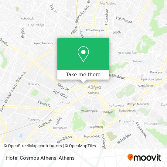 Hotel Cosmos Athens map