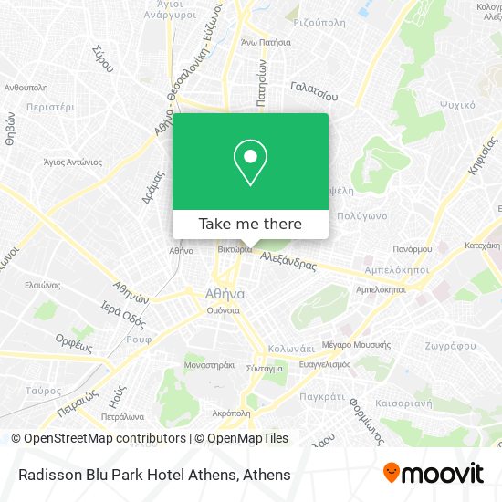 Radisson Blu Park Hotel Athens map