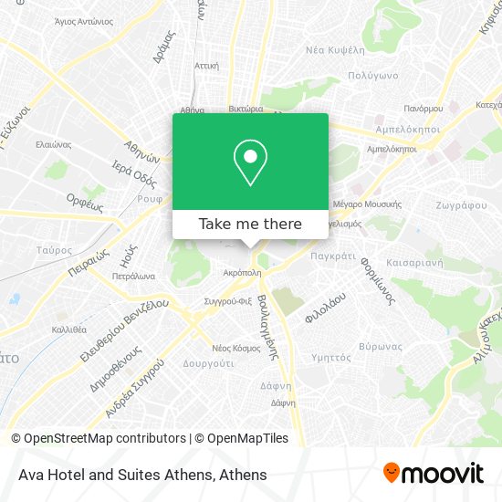 Ava Hotel and Suites Athens map