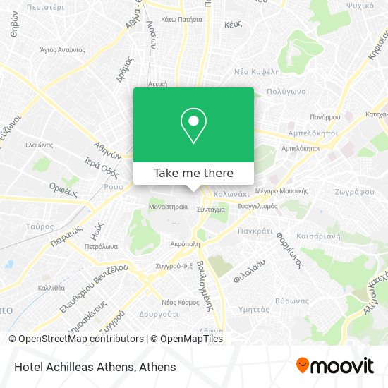 Hotel Achilleas Athens map
