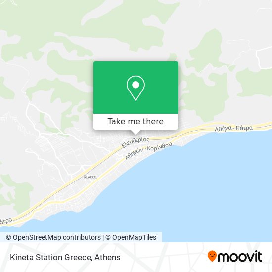 Kineta Station Greece map
