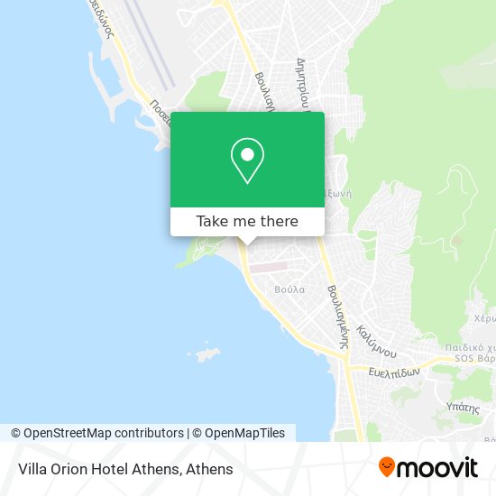 Villa Orion Hotel Athens map