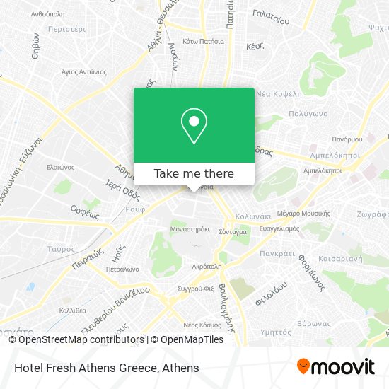 Hotel Fresh Athens Greece map