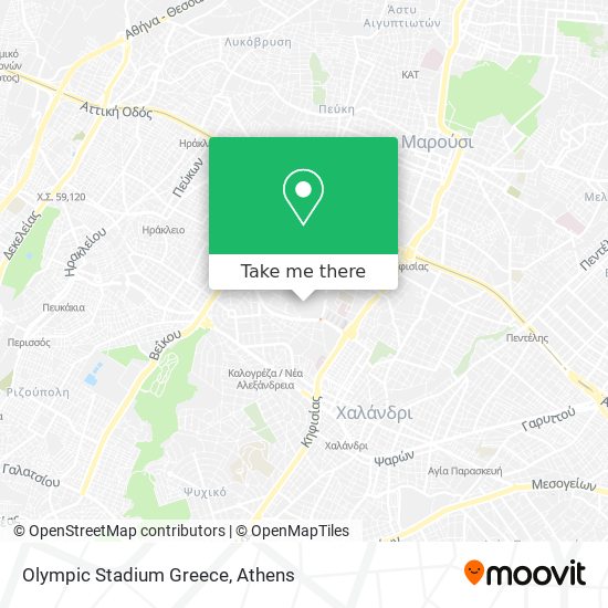 Olympic Stadium Greece map