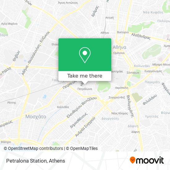 Petralona Station map