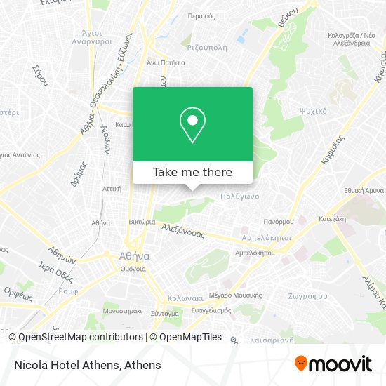 Nicola Hotel Athens map