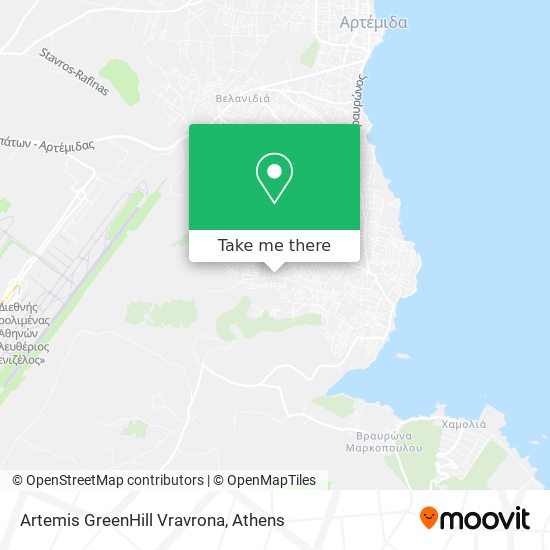 Artemis GreenHill Vravrona map