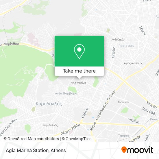 Agia Marina Station map