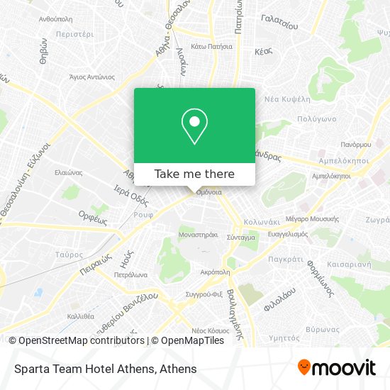 Sparta Team Hotel Athens map