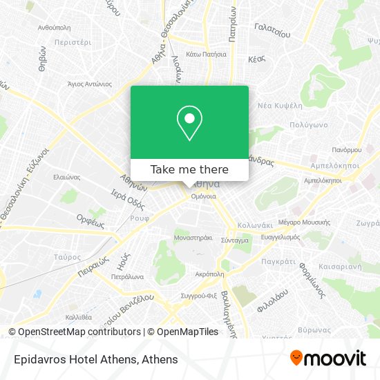 Epidavros Hotel Athens map