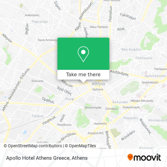 Apollo Hotel Athens Greece map