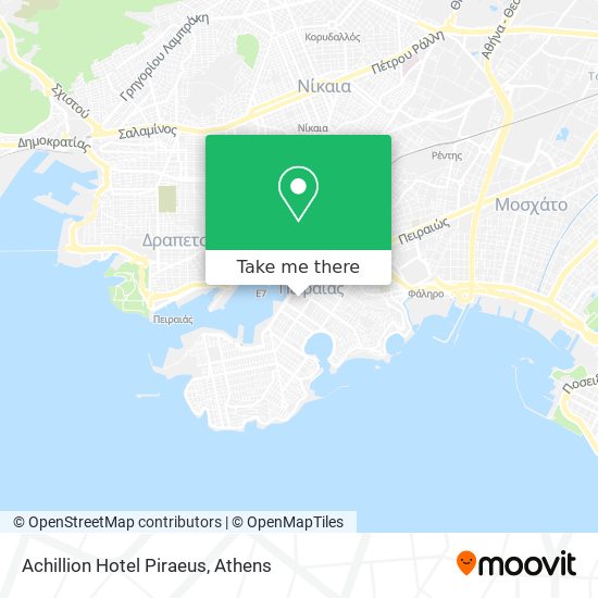 Achillion Hotel Piraeus map