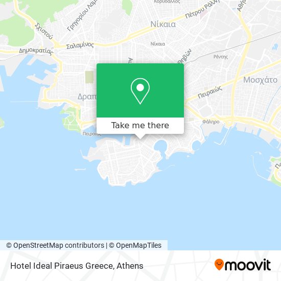 Hotel Ideal Piraeus Greece map