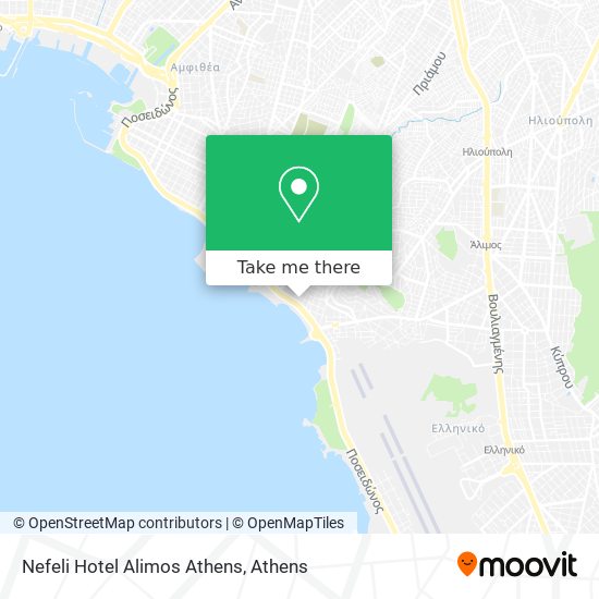 Nefeli Hotel Alimos Athens map