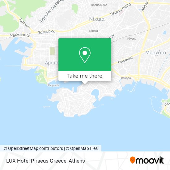 LUX Hotel Piraeus Greece map