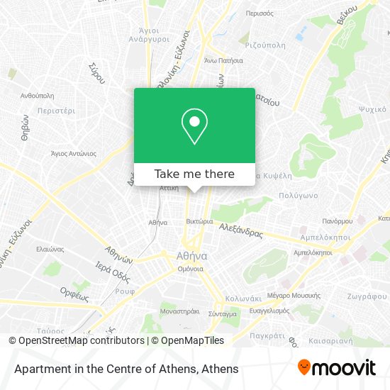 Apartment in the Centre of Athens map