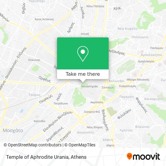 Temple of Aphrodite Urania map