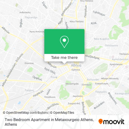 Two Bedroom Apartment in Metaxourgeio Athens map