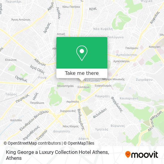 King George a Luxury Collection Hotel Athens map