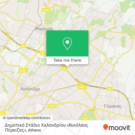 Δημοτικό Στάδιο Χαλανδρίου «Νικόλαος Πέρκιζας» map