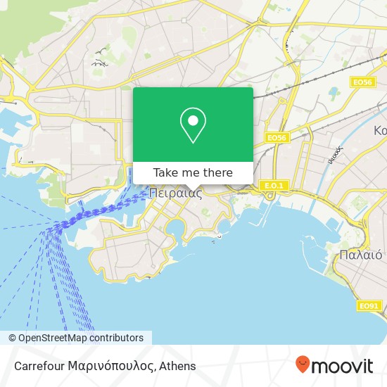 Carrefour Μαρινόπουλος map