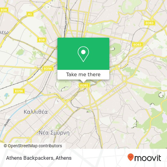 Athens Backpackers map
