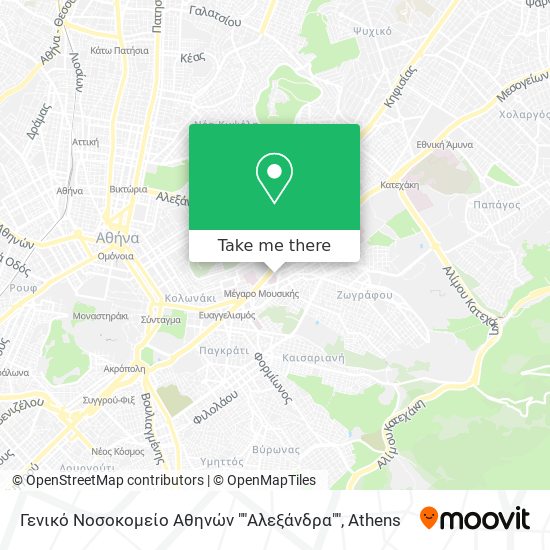 Γενικό Νοσοκομείο Αθηνών ""Αλεξάνδρα"" map