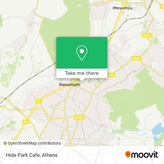Hide Park Cafe map