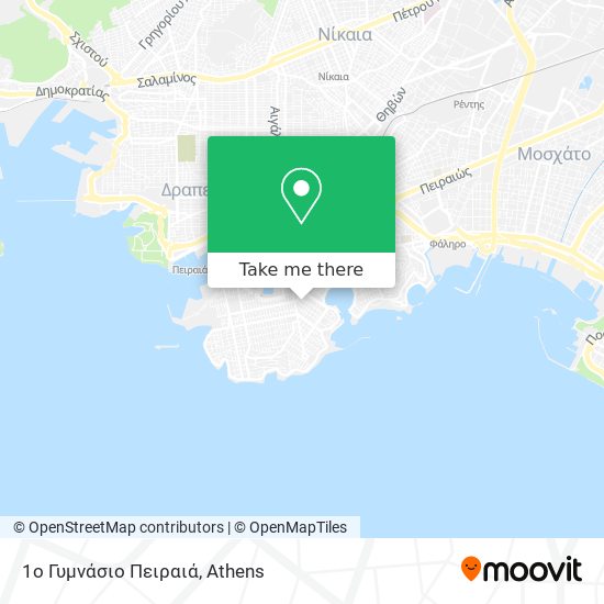 1ο Γυμνάσιο Πειραιά map