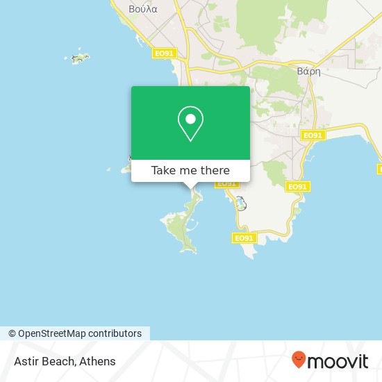 Astir Beach map