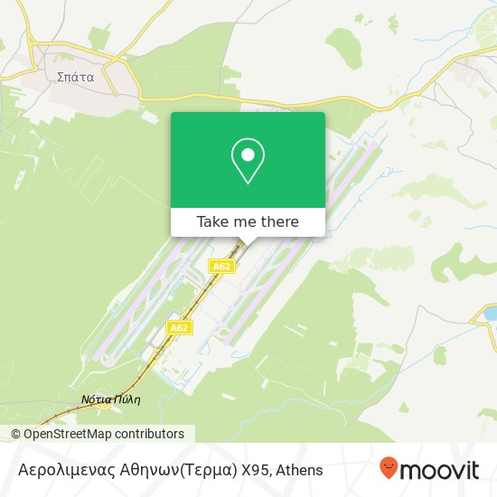 Αερολιμενας Αθηνων(Τερμα) X95 map